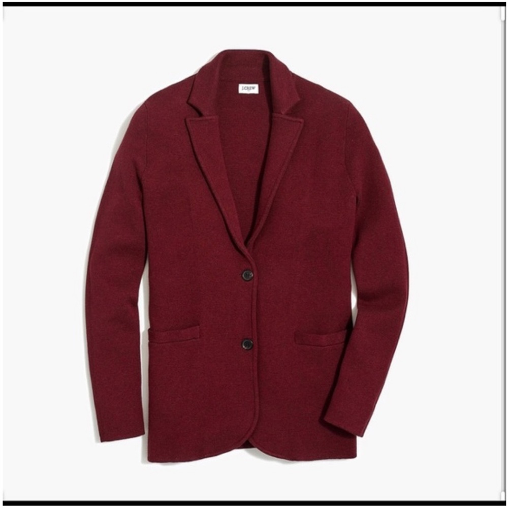 Jcrew Factory Maroon Sweater Blazer - Size L